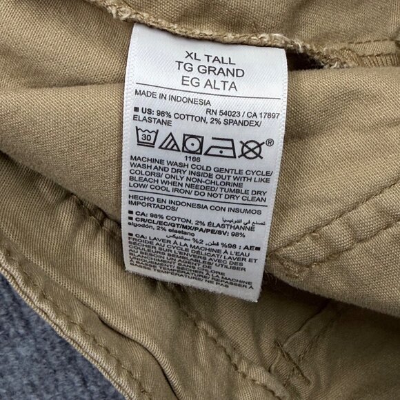Old Navy OG Chino Cargo Pants Pockets Boho Preppy Khaki Womens XL Tall NEW - Picture 5 of 9